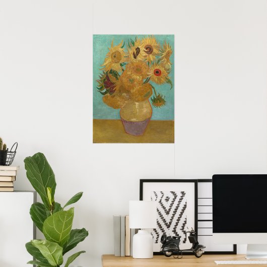 Van Gogh - Sonnenblumen, 3. Version, Wiederholung Poster (Heimbüro)