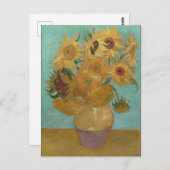 Van Gogh - Sonnenblumen, 3. Version, Wiederholung Postkarte (Vorne/Hinten)