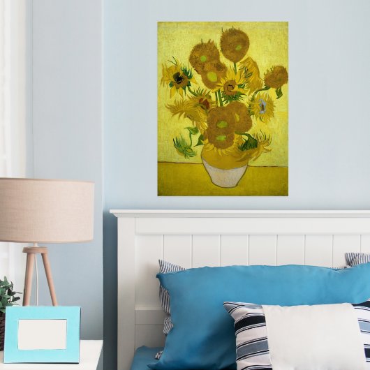Van Gogh - Sonnenblumen, 4. Version, Wiederholung Foliendrucke (In Situ (Schlafzimmer))