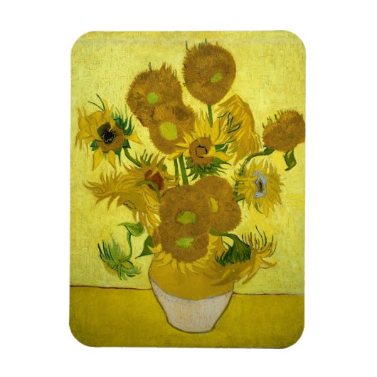 Van Gogh - Sonnenblumen, 4. Version, Wiederholung Magnet (Vertikal)