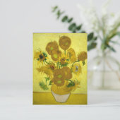Van Gogh - Sonnenblumen, 4. Version, Wiederholung Postkarte (Stehend Vorderseite)