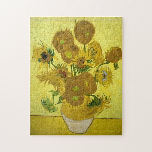 Van Gogh - Sonnenblumen, 4. Version, Wiederholung Puzzle (Vertikal)