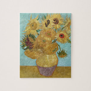 Van Gogh Sonnenblumen - Blau & Gelber Impressionis Puzzle