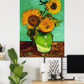 Van Gogh - Sonnenblumen, Drei, Poster (Heimbüro)
