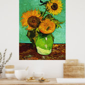 Van Gogh - Sonnenblumen, Drei, Poster (Küche)