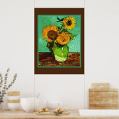 Van Gogh - Sonnenblumen, Drei, Poster (Küche)