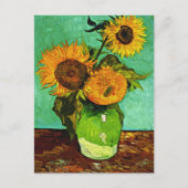 Van Gogh - Sonnenblumen, Drei, Postkarte (Vorderseite)