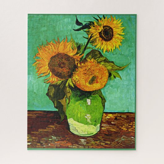Van Gogh - Sonnenblumen (drei) Puzzle (Vertikal)