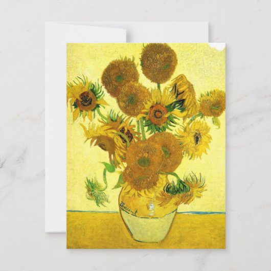 Van Gogh Sonnenblumen Einladungen (Vorderseite)
