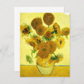 Van Gogh Sonnenblumen Einladungen (Vorne/Hinten)