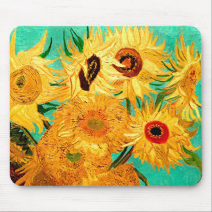 Van Gogh Sonnenblumen (F455) Vintage Fine Art Mousepad