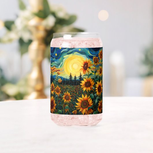 Van Gogh Sonnenblumen Gemälde Dosenglas (Insitu (Hochzeit))