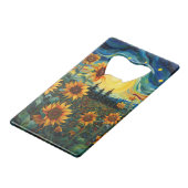 Van Gogh Sonnenblumen Gemälde Geldbeutel Flaschenöffner (Rückseite Schrägansicht)