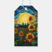 Van Gogh Sonnenblumen Gemälde Geschenkanhänger (Rückseite)