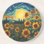 Van Gogh Sonnenblumen Gemälde Getränkeuntersetzer (Vorne)