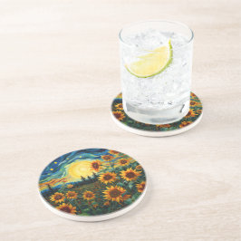 Van Gogh Sonnenblumen Gemälde Getränkeuntersetzer