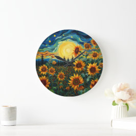 Van Gogh Sonnenblumen Gemälde Große Wanduhr