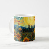 Van Gogh Sonnenblumen Gemälde Kaffeetasse (Vorderseite Links)
