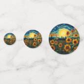 Van Gogh Sonnenblumen Gemälde Konfetti (Vorderseiten)