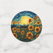 Van Gogh Sonnenblumen Gemälde Konfetti (Klein Vorderseite)