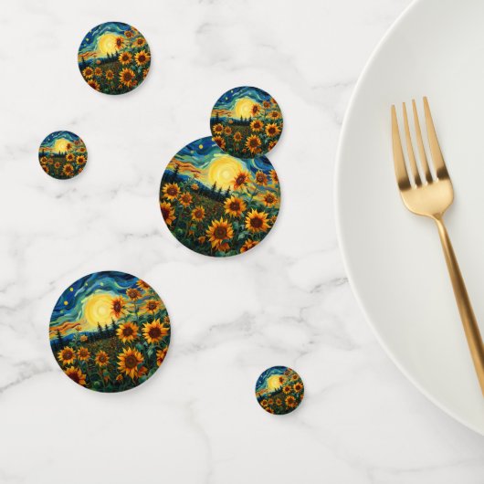 Van Gogh Sonnenblumen Gemälde Konfetti (Gruppe)