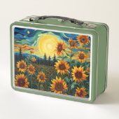 Van Gogh Sonnenblumen Gemälde Metall Brotdose (Rückseite)