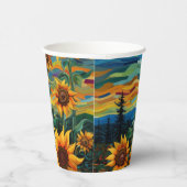 Van Gogh Sonnenblumen Gemälde Pappbecher (Rechts)