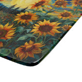 Van Gogh Sonnenblumen Gemälde Schneidebrett (Ecke)