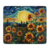 Van Gogh Sonnenblumen Gemälde Schneidebrett (Vorderseite)