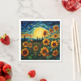 Van Gogh Sonnenblumen Gemälde Serviette