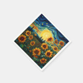 Van Gogh Sonnenblumen Gemälde Serviette (Ecke)