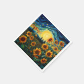 Van Gogh Sonnenblumen Gemälde Serviette (Ecke)