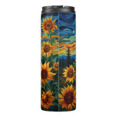 Van Gogh Sonnenblumen Gemälde Thermosbecher (Rückseite)