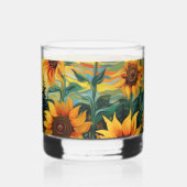 Van Gogh Sonnenblumen Gemälde Whiskyglas (Rückseite)