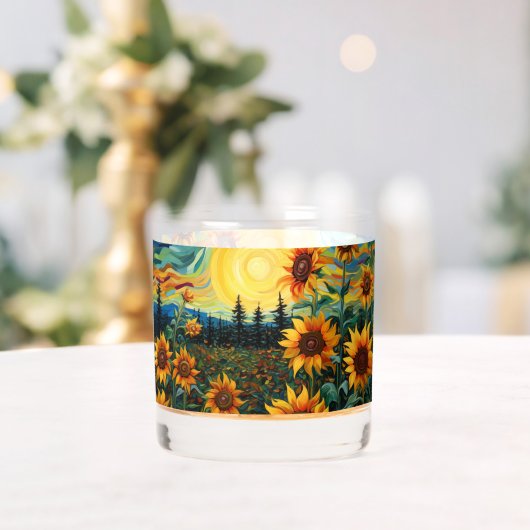 Van Gogh Sonnenblumen Gemälde Whiskyglas (Insitu (Hochzeit))