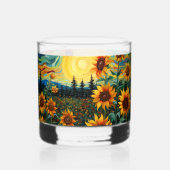 Van Gogh Sonnenblumen Gemälde Whiskyglas (Rückseite)