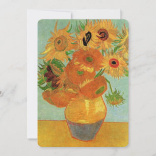 Van Gogh Sonnenblumen Hochzeits-Einladung in feine Einladung