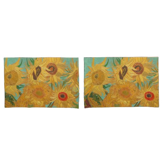 Van Gogh Sonnenblumen Kissenbezug (Vorderseite-Set)