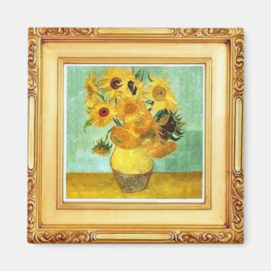 Van Gogh - Sonnenblumen - Kunst Magnet (Vorne)