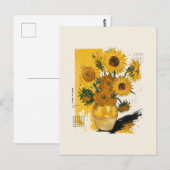 Van Gogh Sonnenblumen Modern Postkarte (Vorne/Hinten)