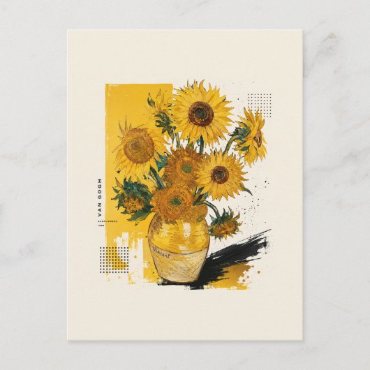Van Gogh Sonnenblumen Modern Postkarte (Vorderseite)