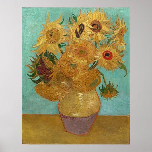 Van Gogh - Sonnenblumen Poster (Vorne)