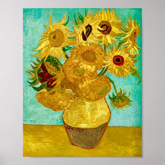 Van Gogh Sonnenblumen Poster (Vorne)