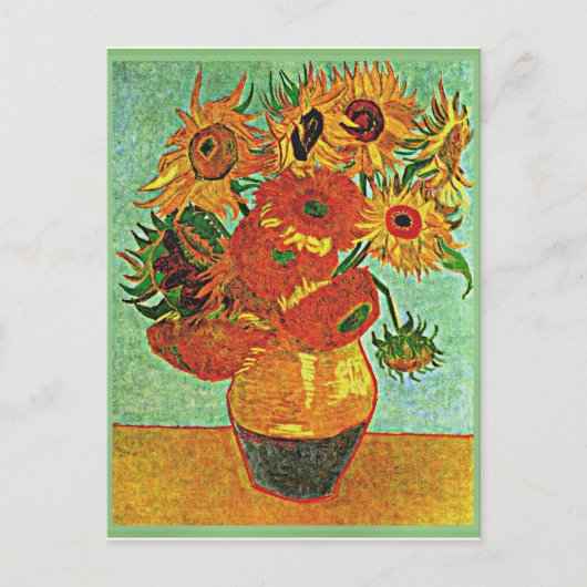 Van Gogh - Sonnenblumen, Stillleben Vase mit 12 Po Postkarte (Vorderseite)