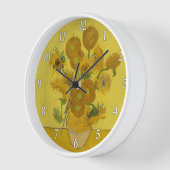 Van Gogh Sonnenblumen Uhr (Winkel)