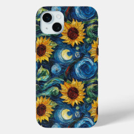 Van Gogh Sonnenblumen und Sternennacht Case-Mate iPhone Hülle