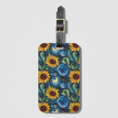 Van Gogh Sonnenblumen und Sternennacht Gepäckanhänger (Vorderseite Vertikal)