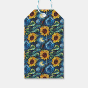 Van Gogh Sonnenblumen und Sternennacht Geschenkanhänger