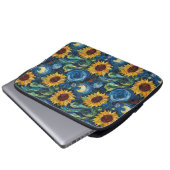 Van Gogh Sonnenblumen und Sternennacht Laptopschutzhülle (Vorne Knopf)