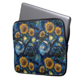 Van Gogh Sonnenblumen und Sternennacht Laptopschutzhülle (Vorderseite Links)